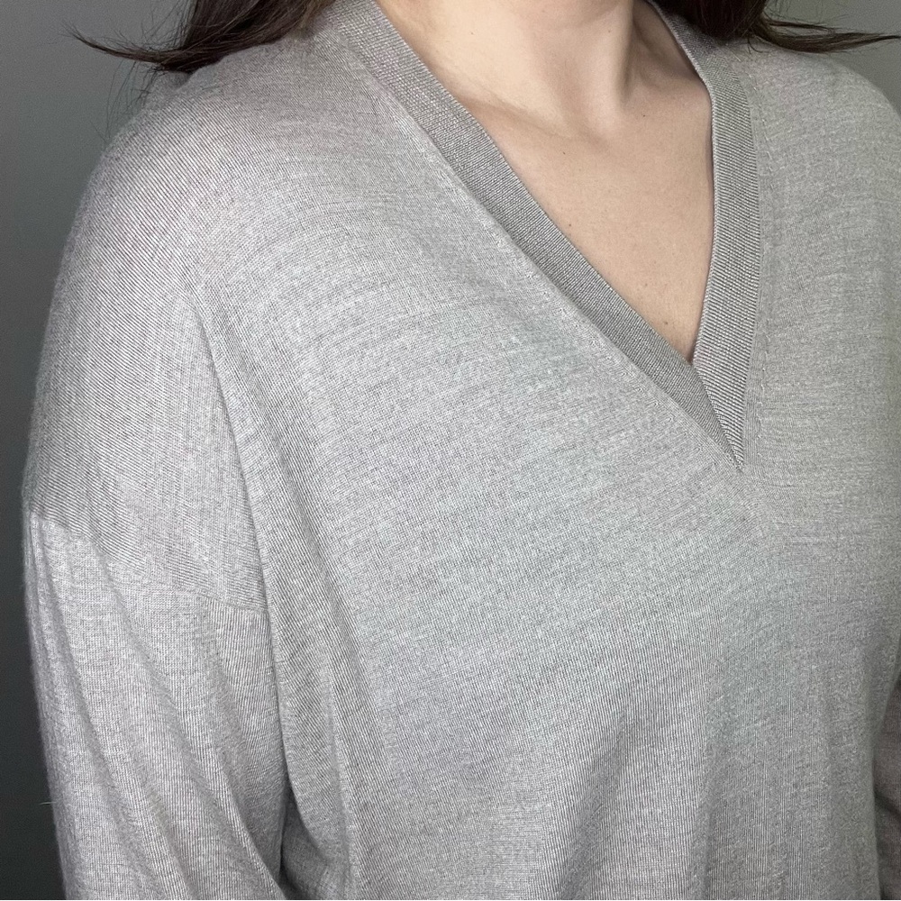 COS Merino Wool V-Neck Sweater - Picture 2 of 15
